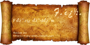Füzy Ádám névjegykártya